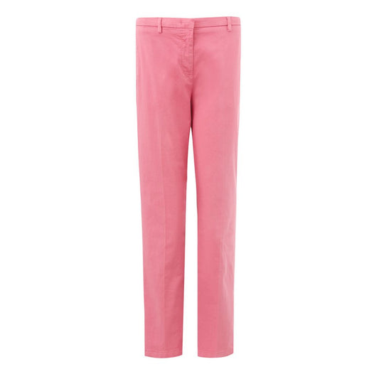 Pantalon rose en coton élégant Lardini pour un style sophistiqué