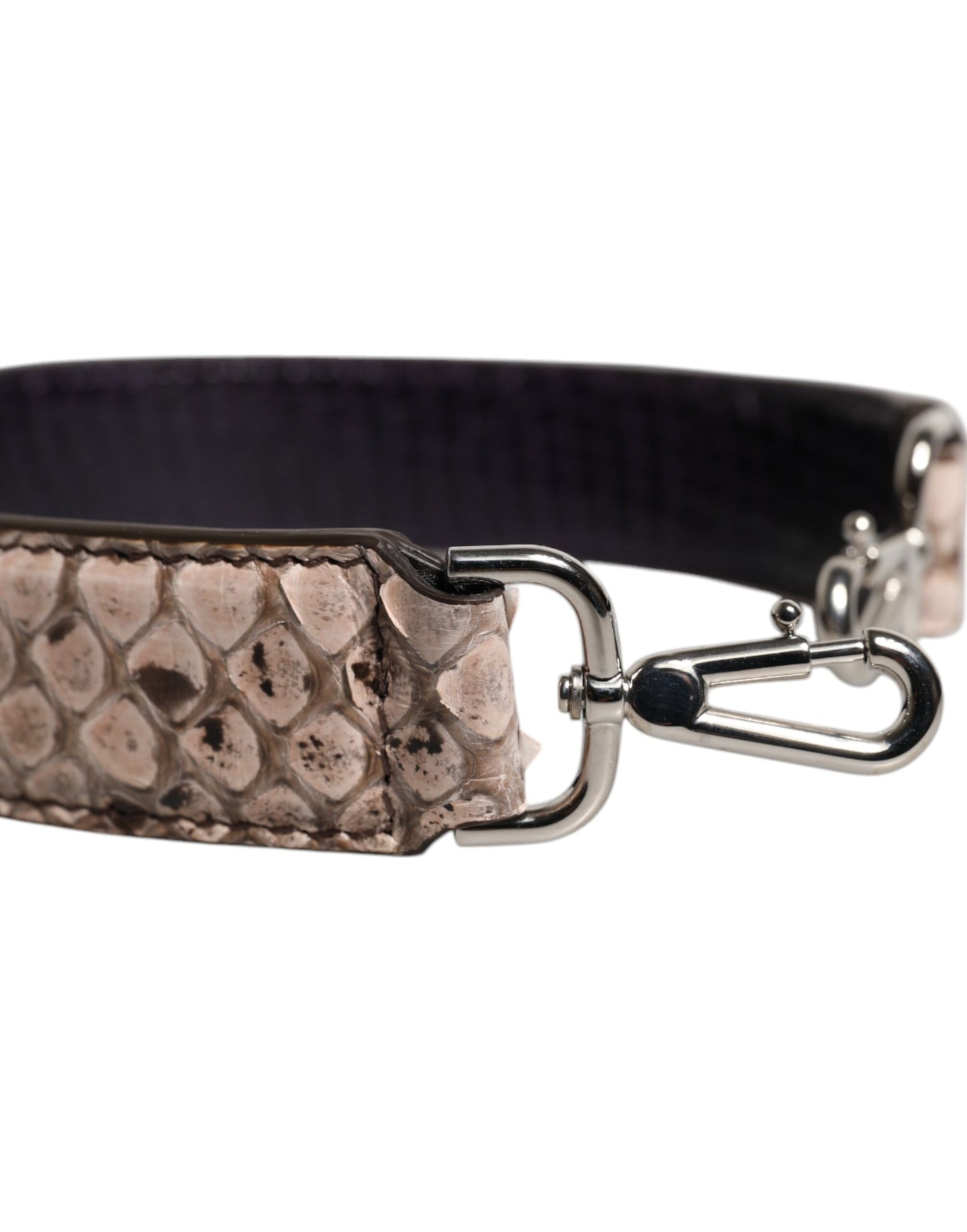Sac bandoulière en cuir exotique noir crème Dolce &amp; Gabbana