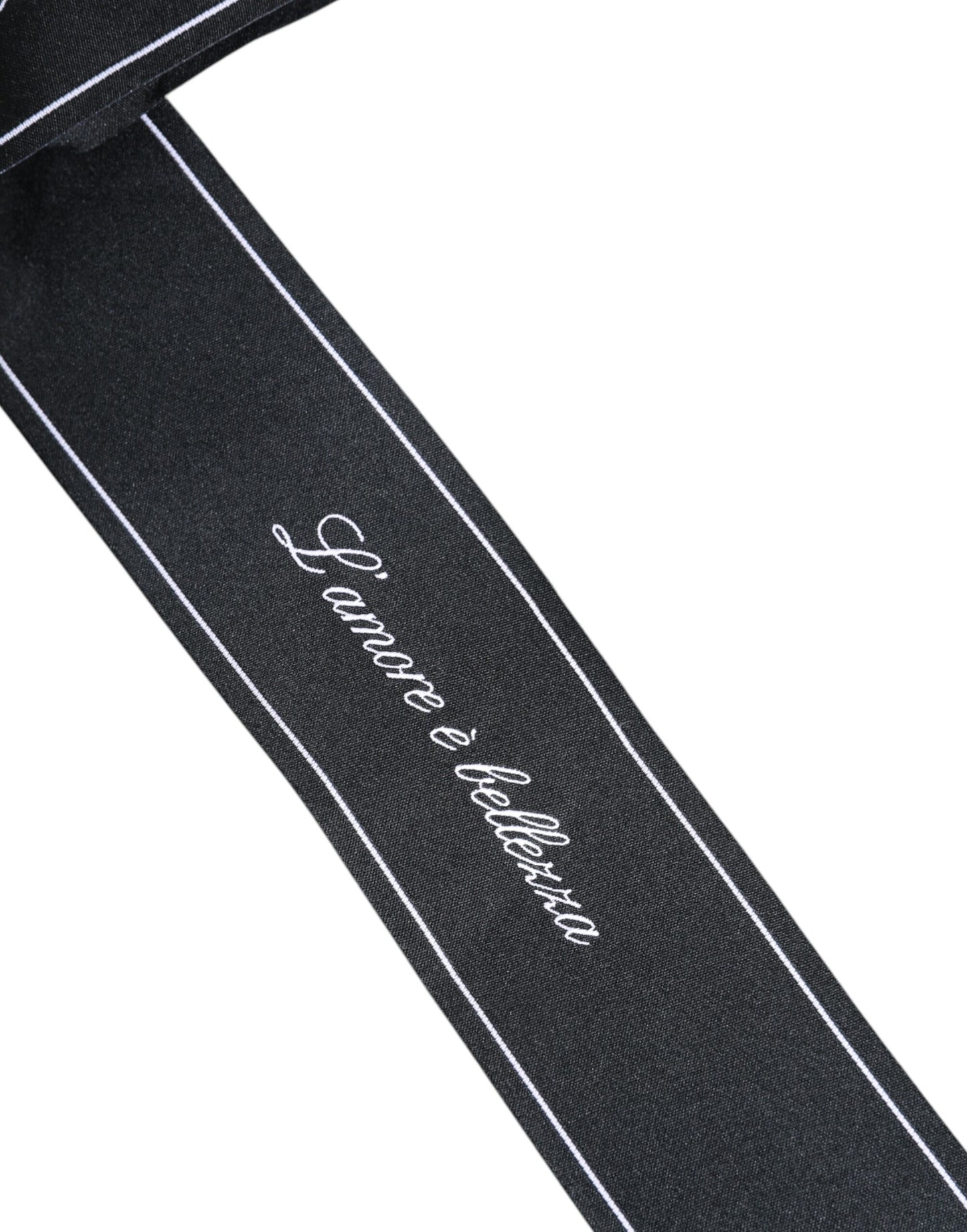 Ceinture noire à large nœud et logo Dolce &amp; Gabbana