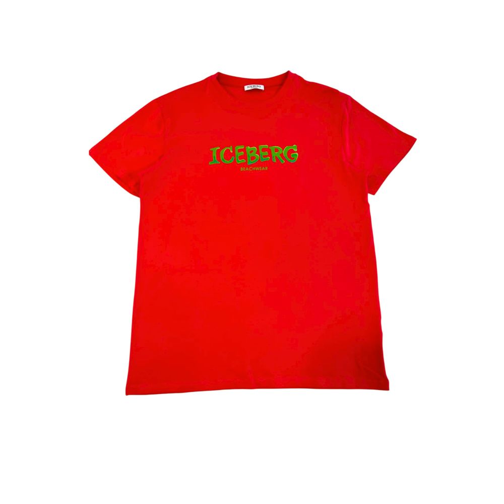 Iceberg Red Cotton Men T-Shirt