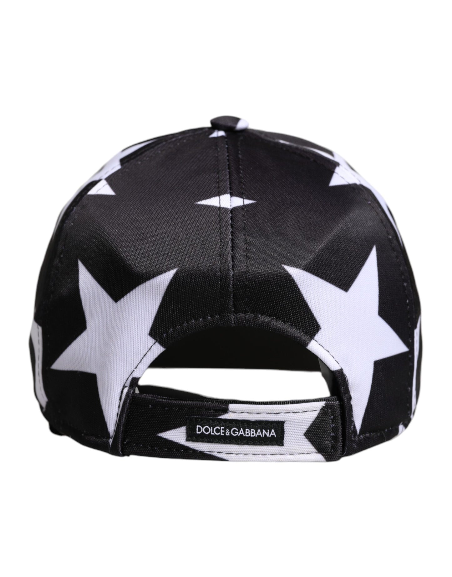 Casquette de baseball en polyester à imprimé étoiles noires Dolce &amp; Gabbana