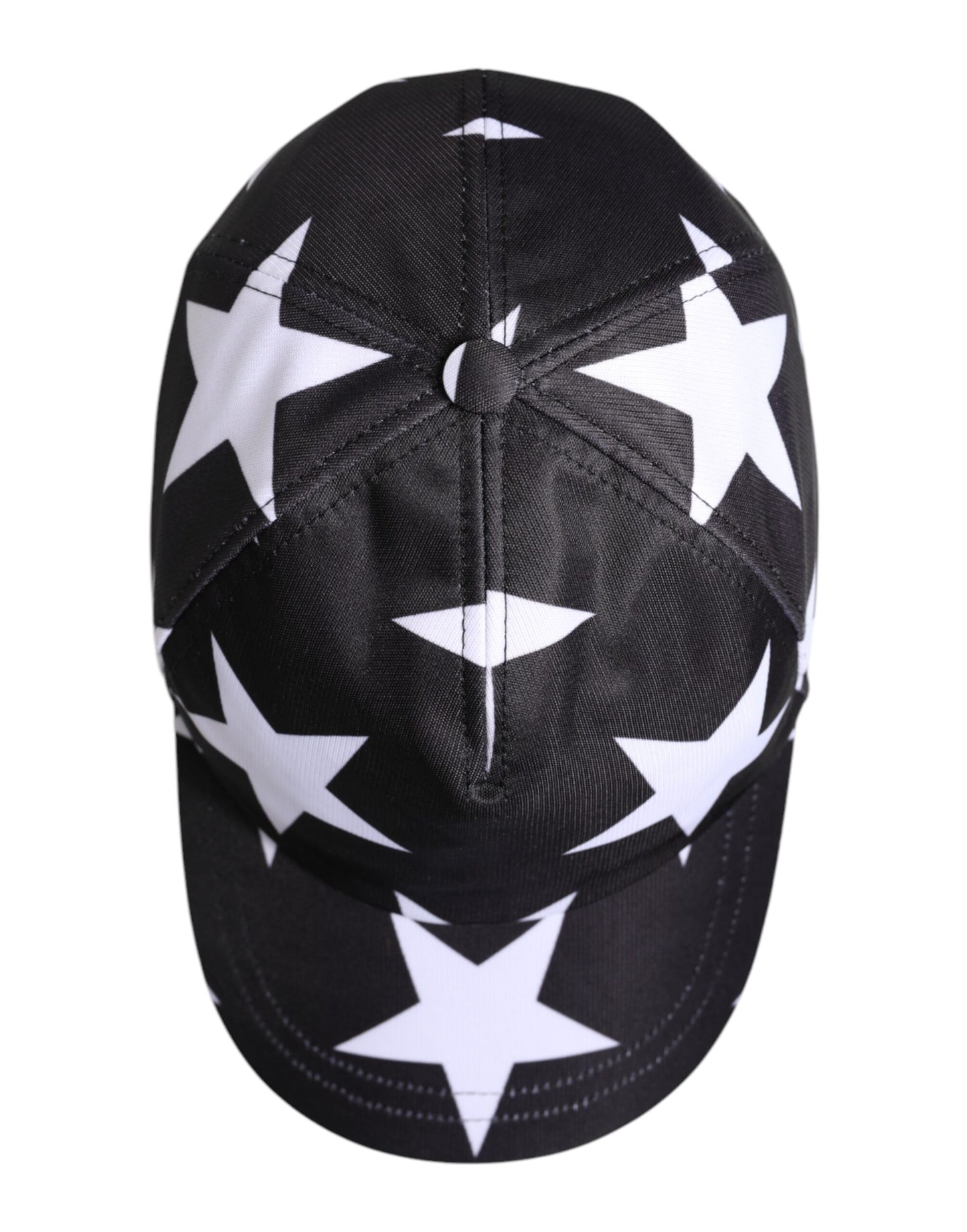 Casquette de baseball en polyester à imprimé étoiles noires Dolce &amp; Gabbana