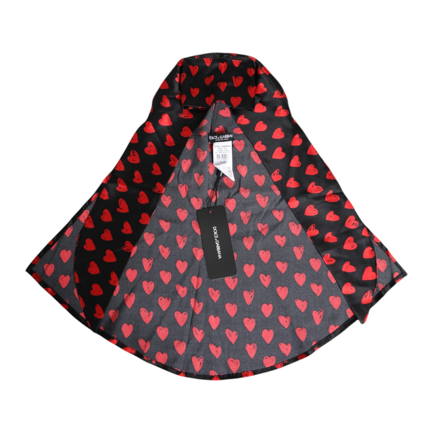 Chapeau Dolce &amp; Gabbana en polyester noir et rouge à cœurs