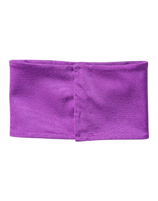 Foulard tour de cou Dolce &amp; Gabbana en nylon extensible violet pour femme