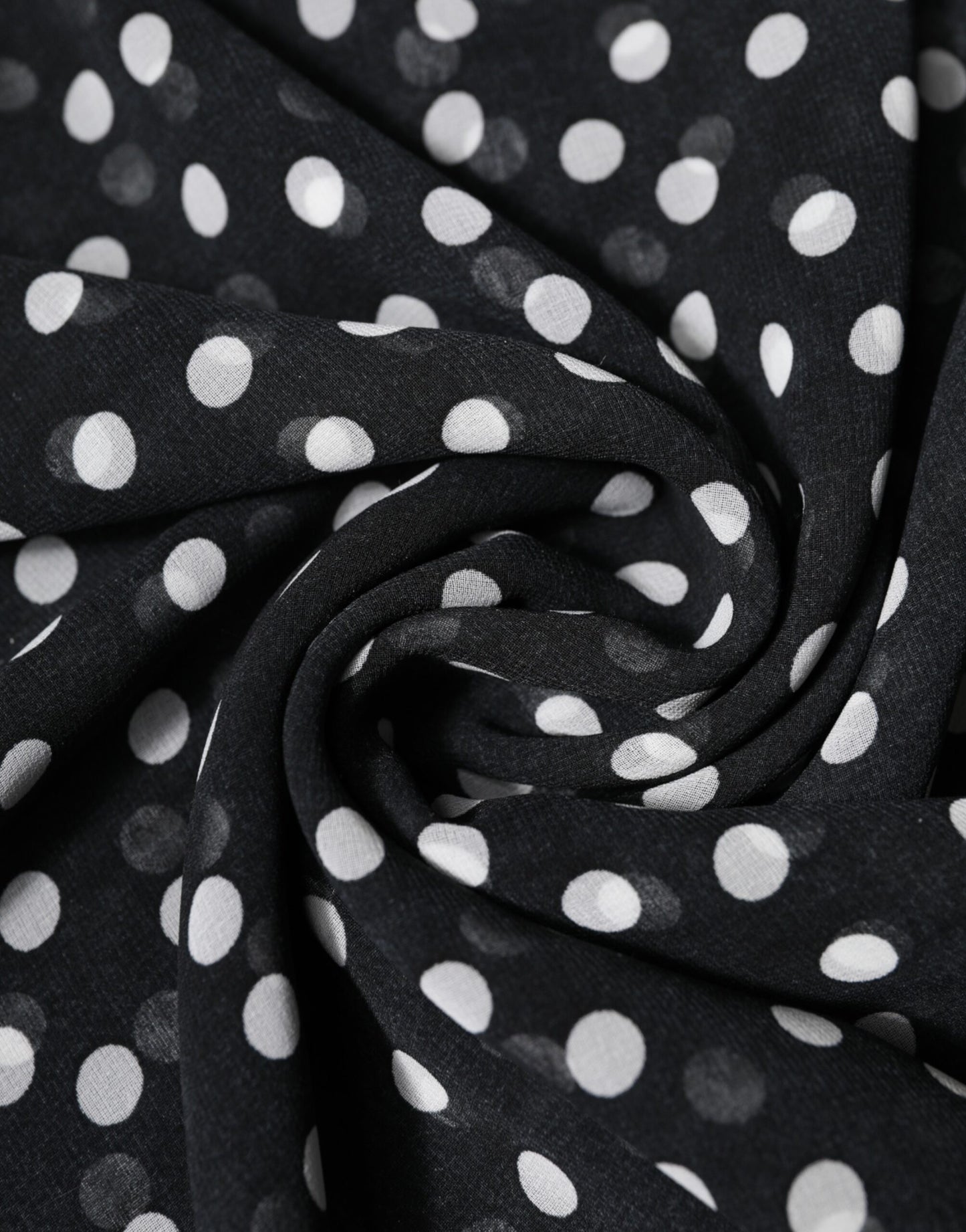 Foulard châle en polyester à pois noirs Dolce &amp; Gabbana