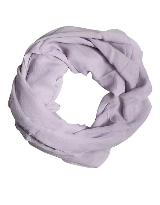Foulard châle rectangulaire en soie violet Dolce &amp; Gabbana