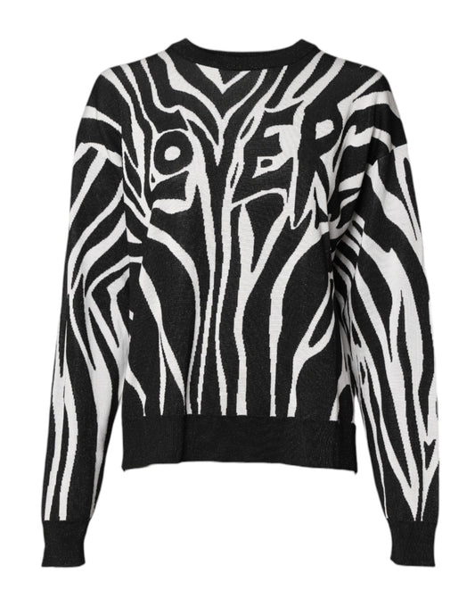 Pull Dolce &amp; Gabbana imprimé noir et blanc pour femme