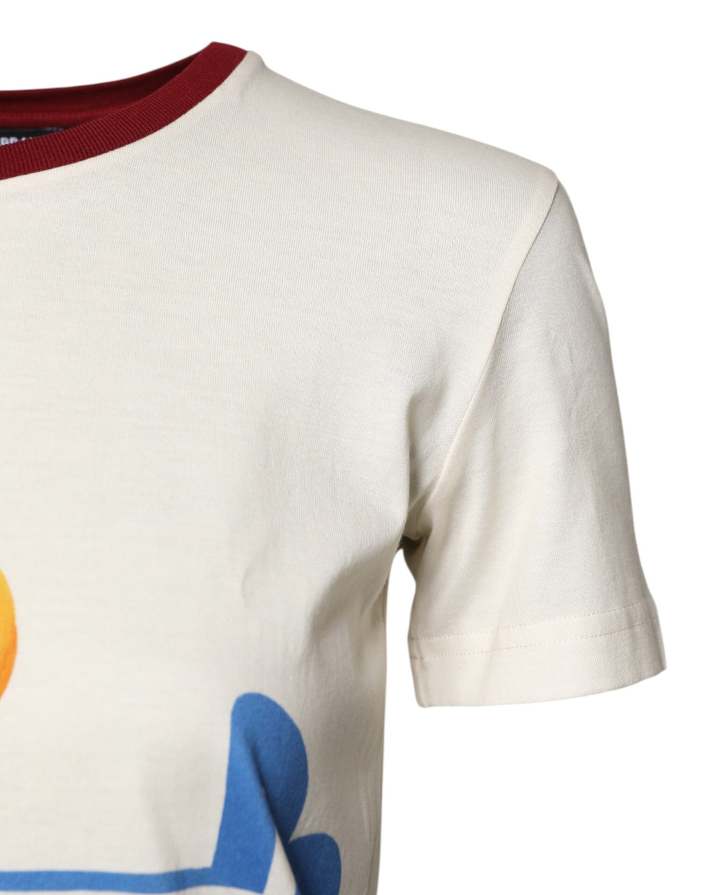 Dolce &amp; Gabbana – Weißes, kurzärmliges T-Shirt mit Baumwolldruck