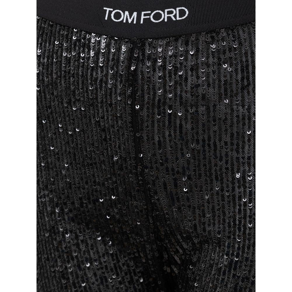 Pantalon de jogging d'entraînement en polyester noir Tom Ford