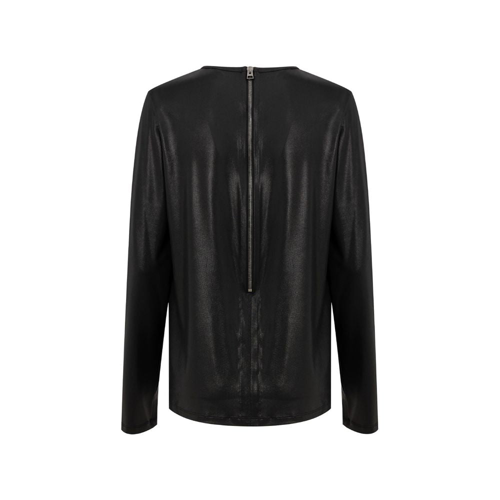 Chemise à manches longues en viscose noire Tom Ford