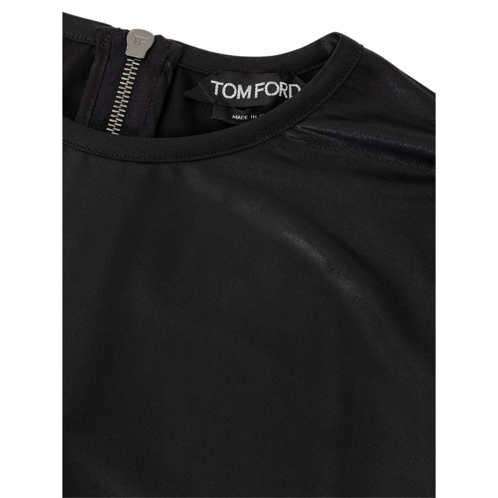 Chemise à manches longues en viscose noire Tom Ford