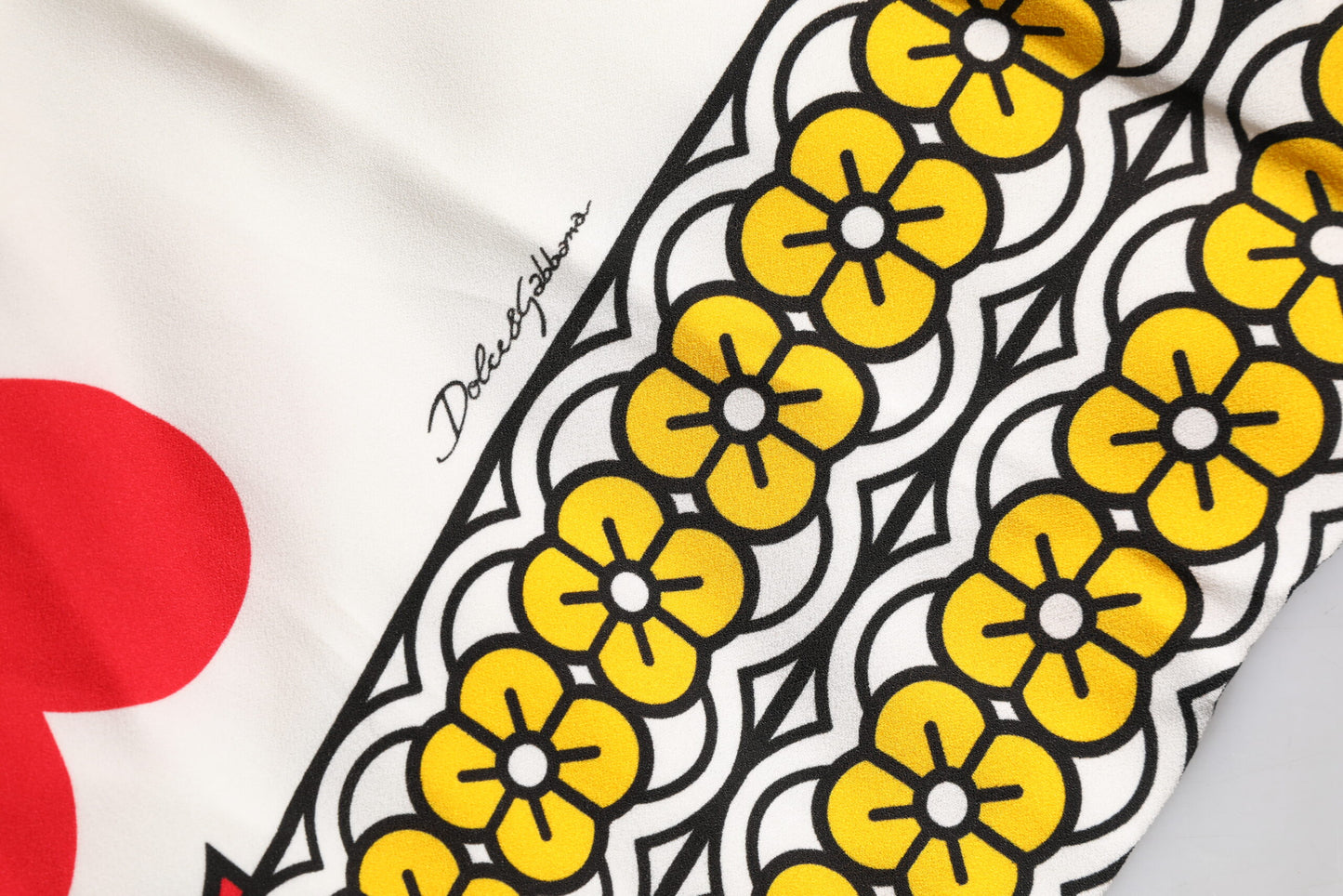 Dolce &amp; Gabbana Weißes, ärmelloses Maxikleid „Queen of Hearts“