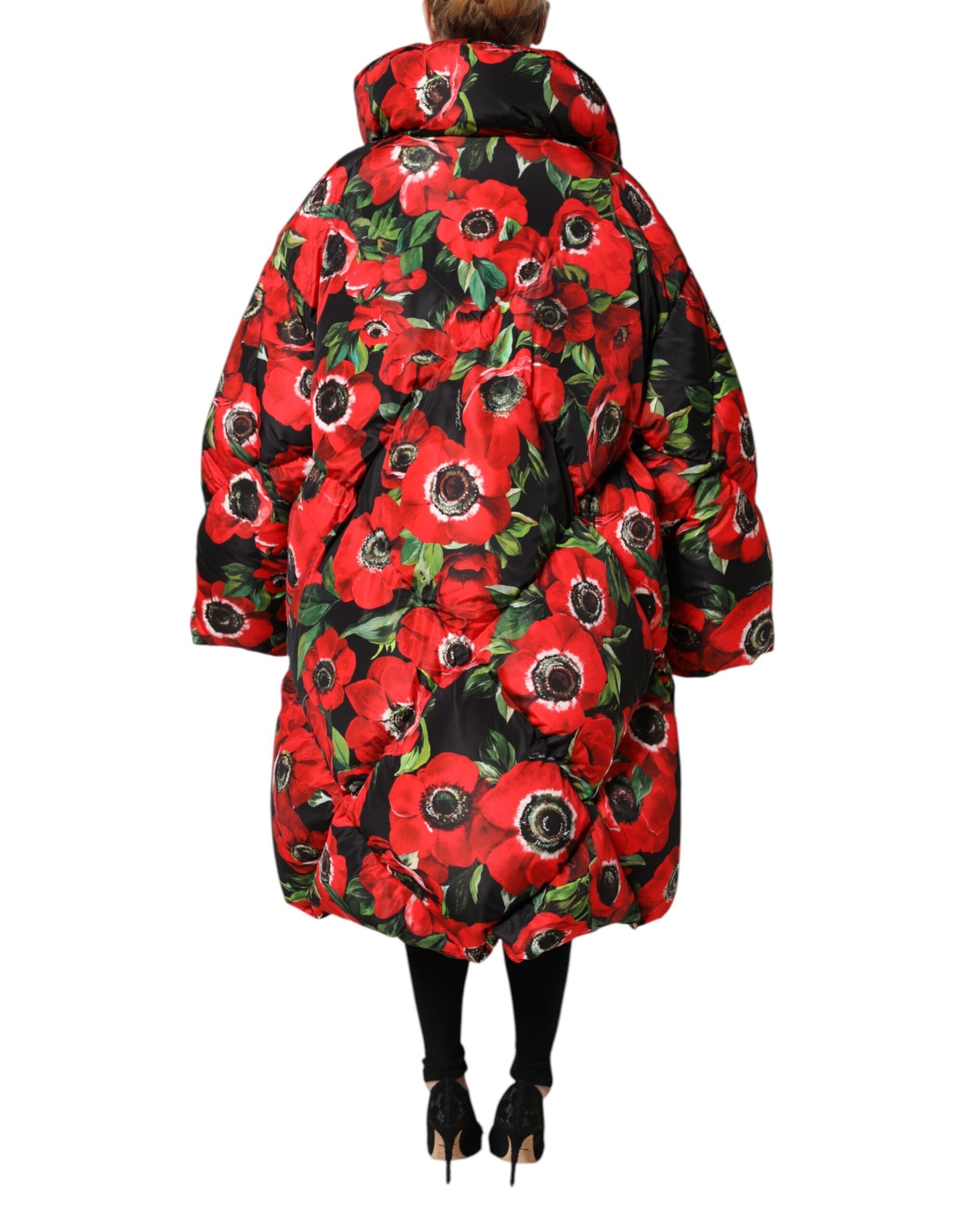 Veste matelassée zippée à fleurs multicolores Dolce &amp; Gabbana