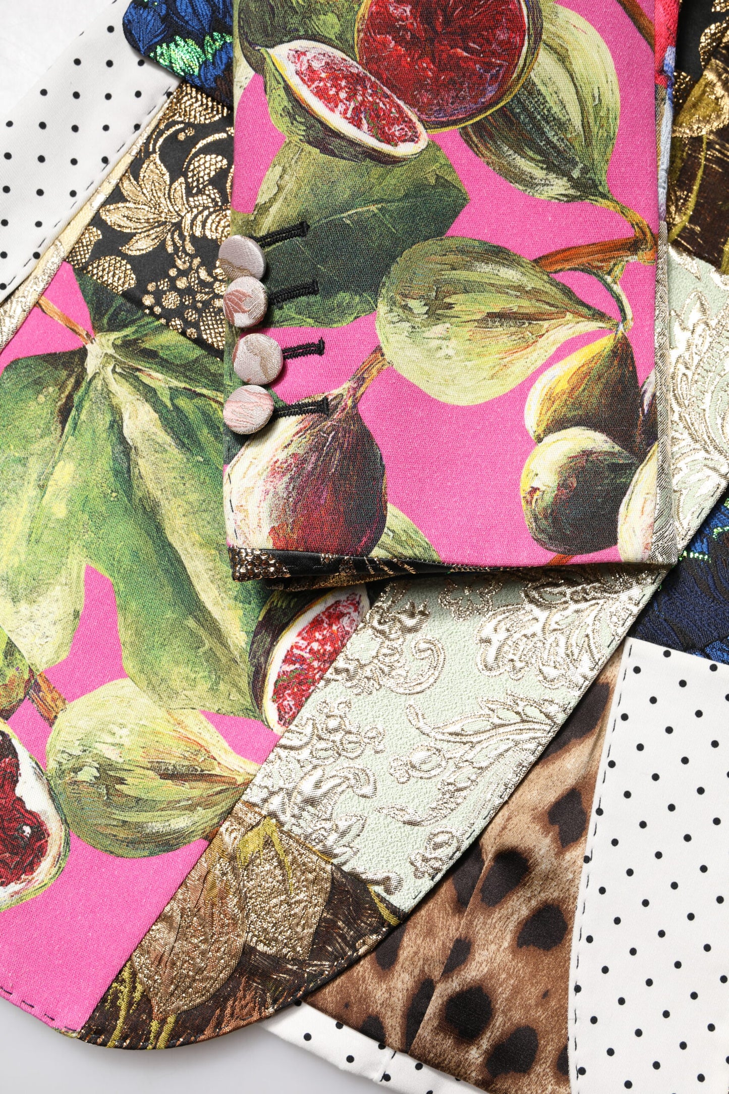 Veste en jacquard patchwork floral multicolore Dolce &amp; Gabbana