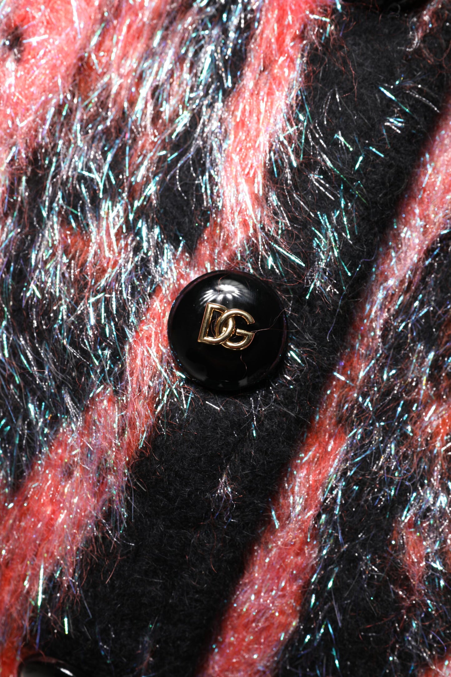 Pull cardigan boutonné en laine mohair rouge Dolce &amp; Gabbana