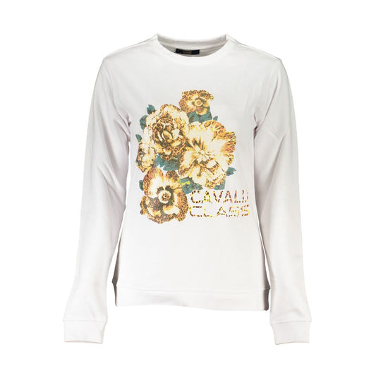 Weißer Baumwollpullover von Cavalli Class