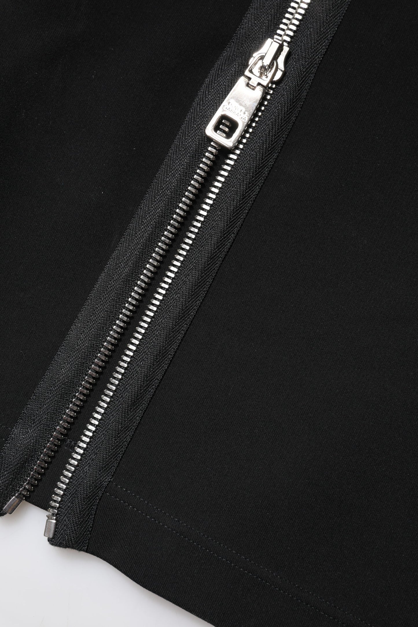 Robe fourreau noire à une épaule et fermeture éclair en viscose Dolce &amp; Gabbana