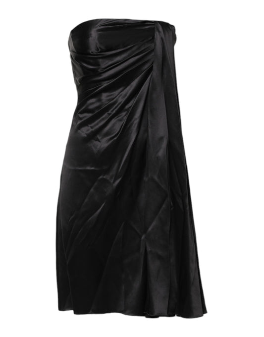 Robe courte fourreau trapèze noire sans bretelles Dolce &amp; Gabbana
