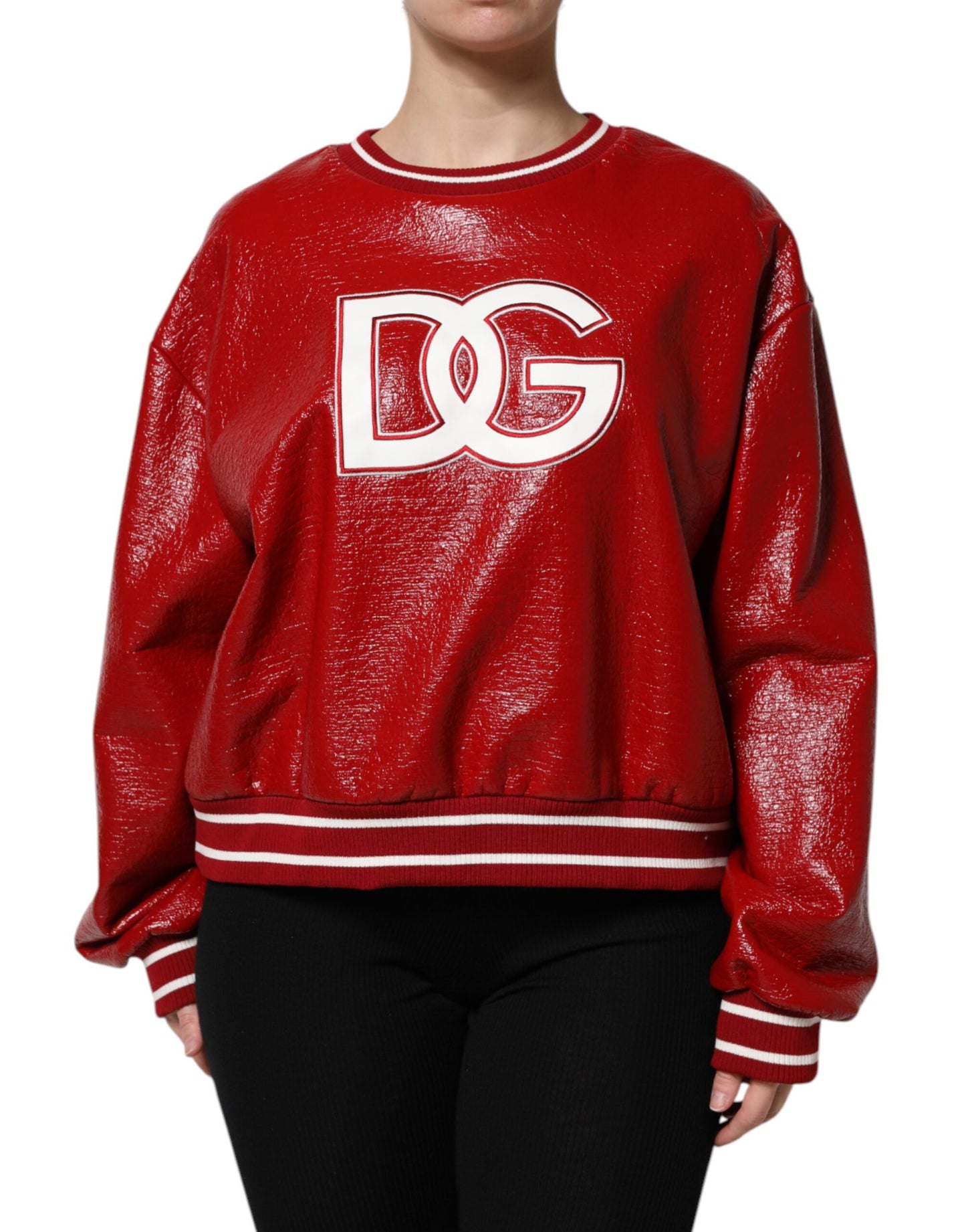 Pull Dolce &amp; Gabbana en laine rouge avec broderie DGLogo