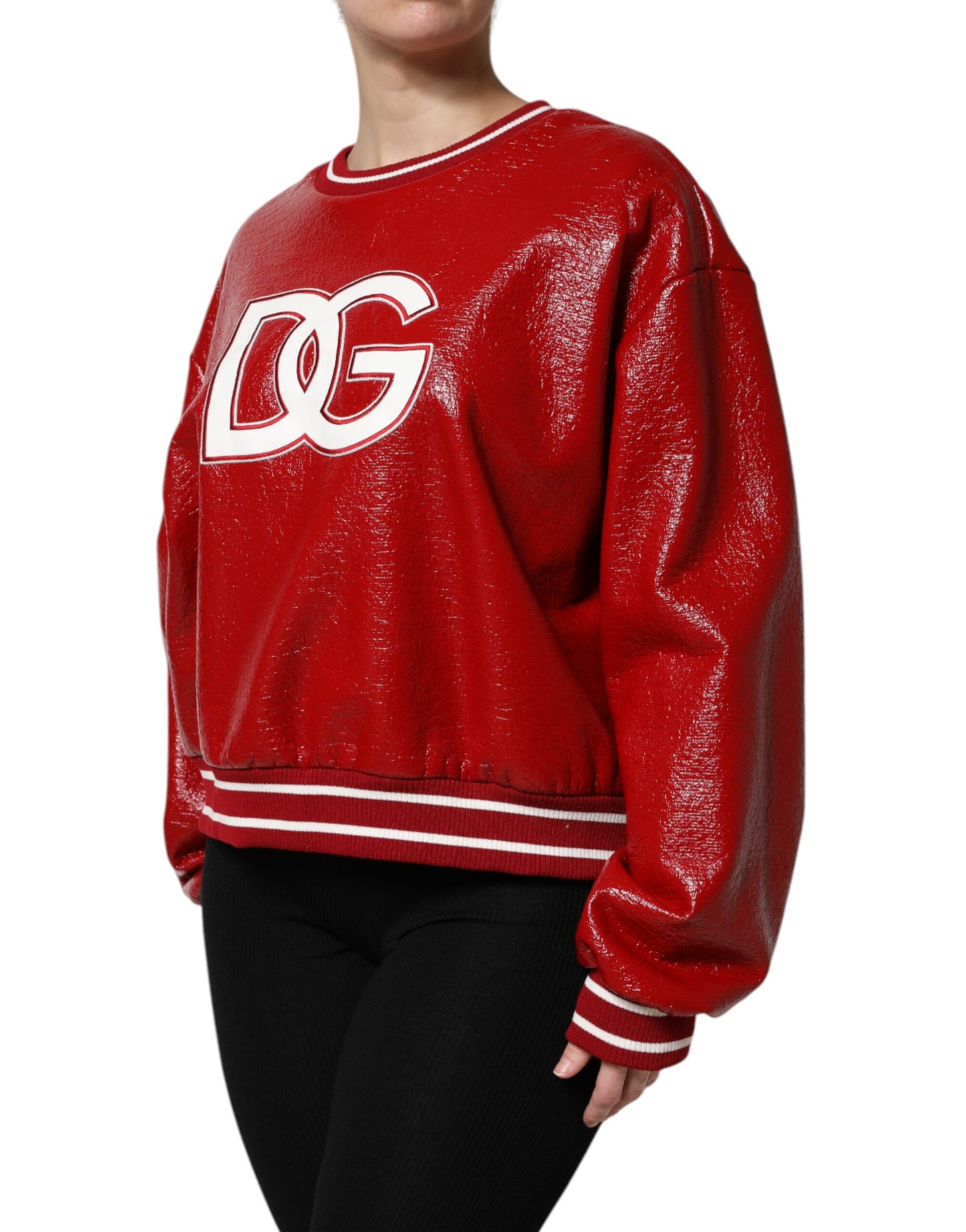 Pull Dolce &amp; Gabbana en laine rouge avec broderie DGLogo