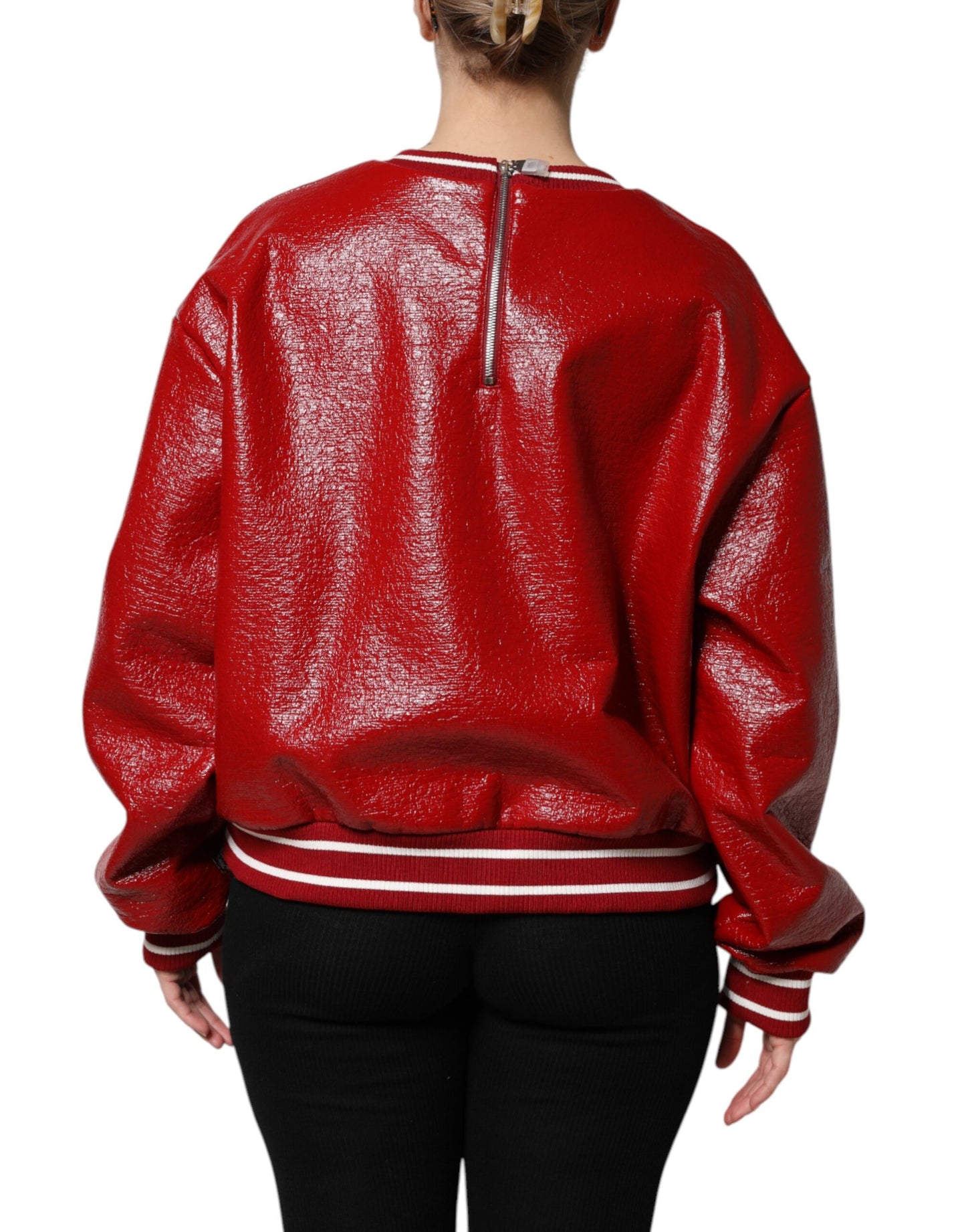 Pull Dolce &amp; Gabbana en laine rouge avec broderie DGLogo