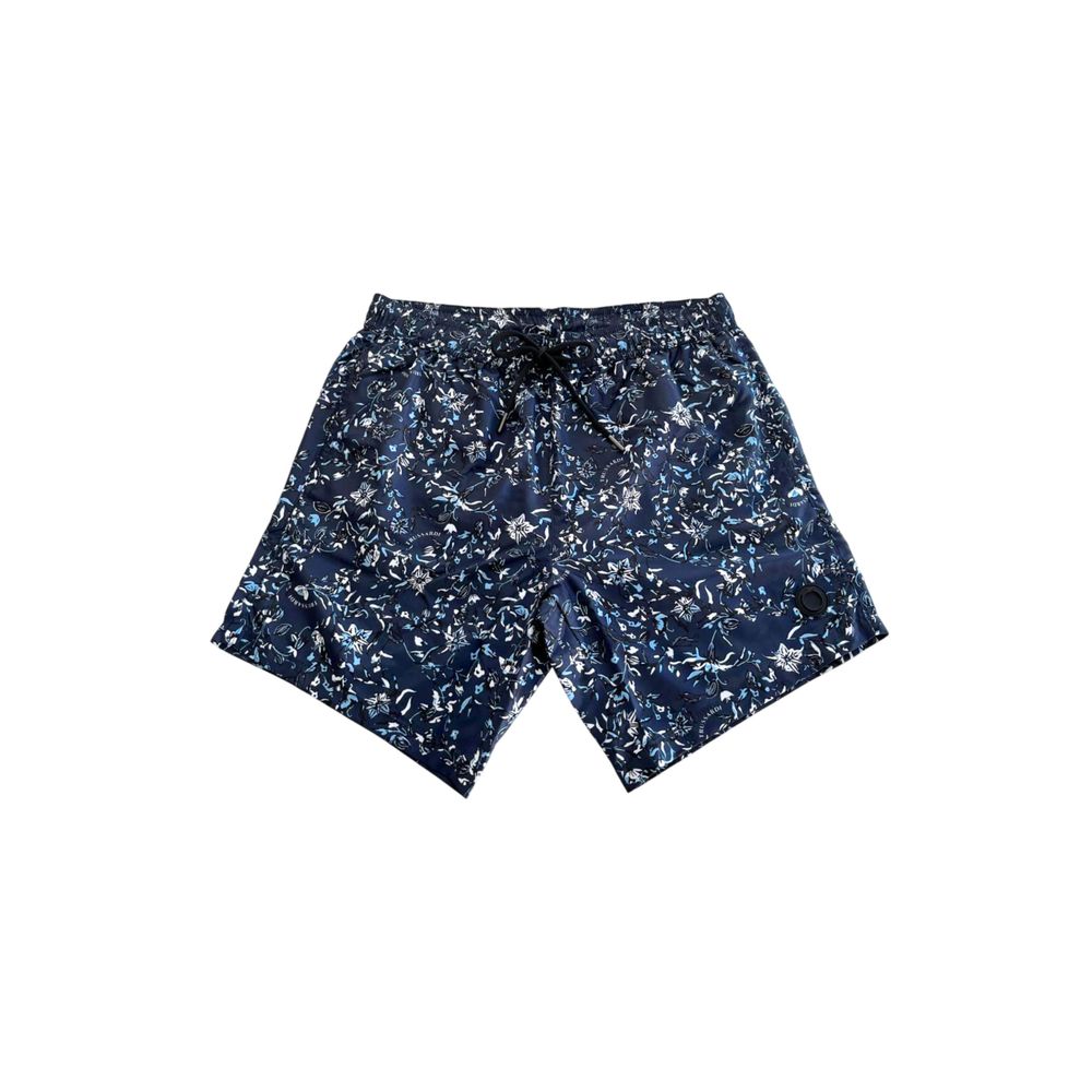 Trussardi Beachwear Blue Polyester Men Swim Short