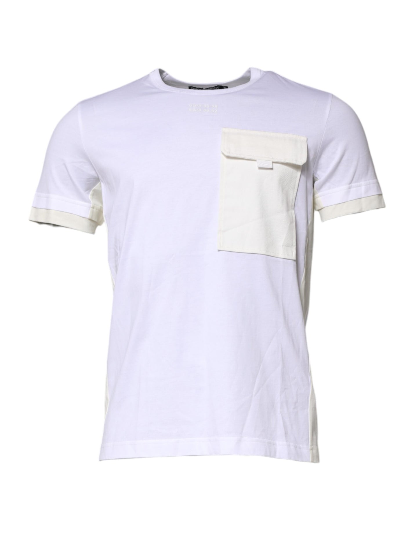 Dolce & Gabbana White Cotton Pocket Short Sleeves T-shirt
