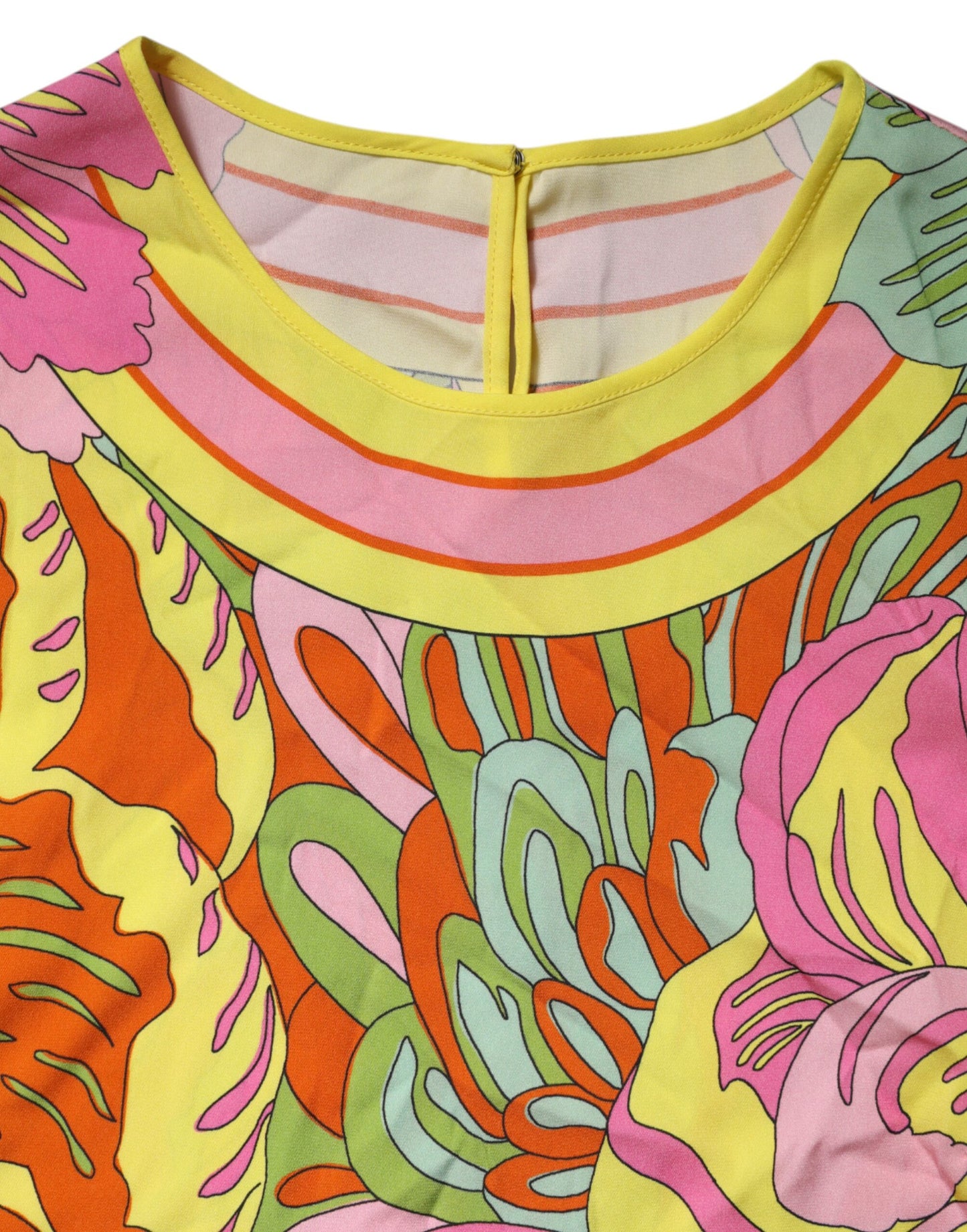 Dolce &amp; Gabbana Haut sans manches à col rond et imprimé floral multicolore