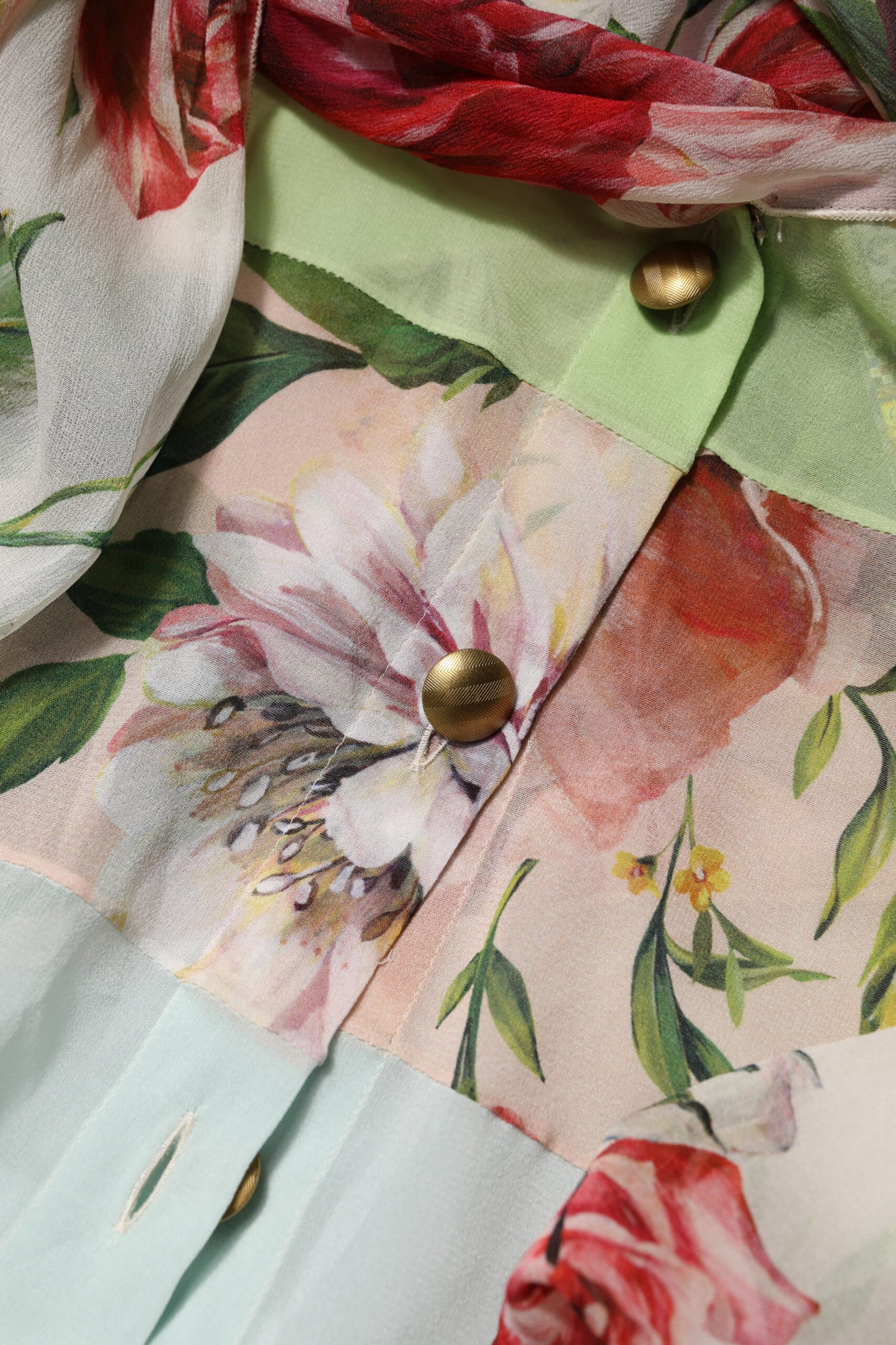 Dolce &amp; Gabbana Haut à manches longues en patchwork floral multicolore