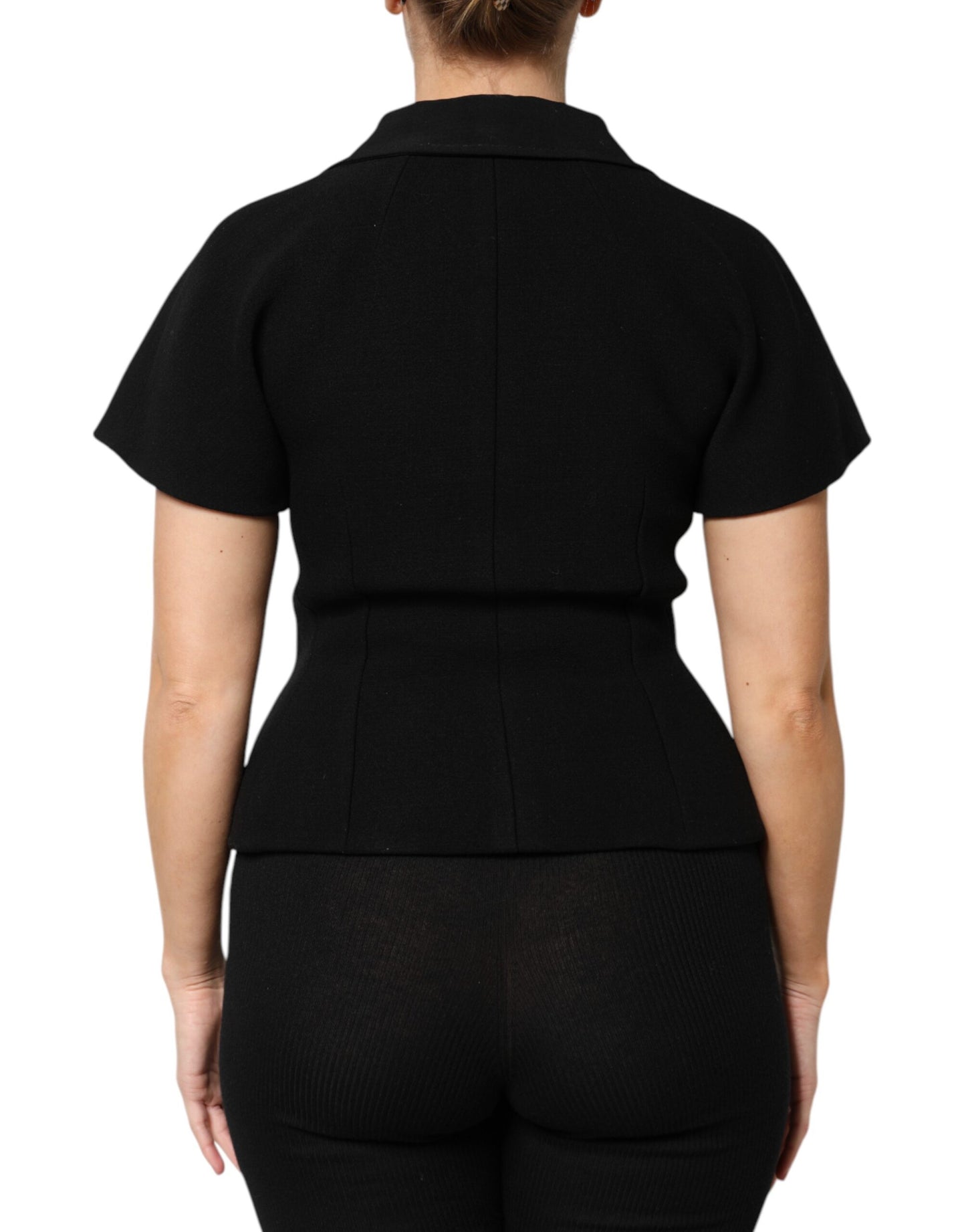 Dolce &amp; Gabbana Manteau croisé en laine noire