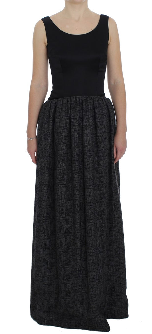 Robe fourreau longue noire et grise Dolce &amp; Gabbana