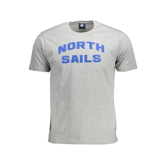 North Sails Grigio Cotton Men T-Shirt