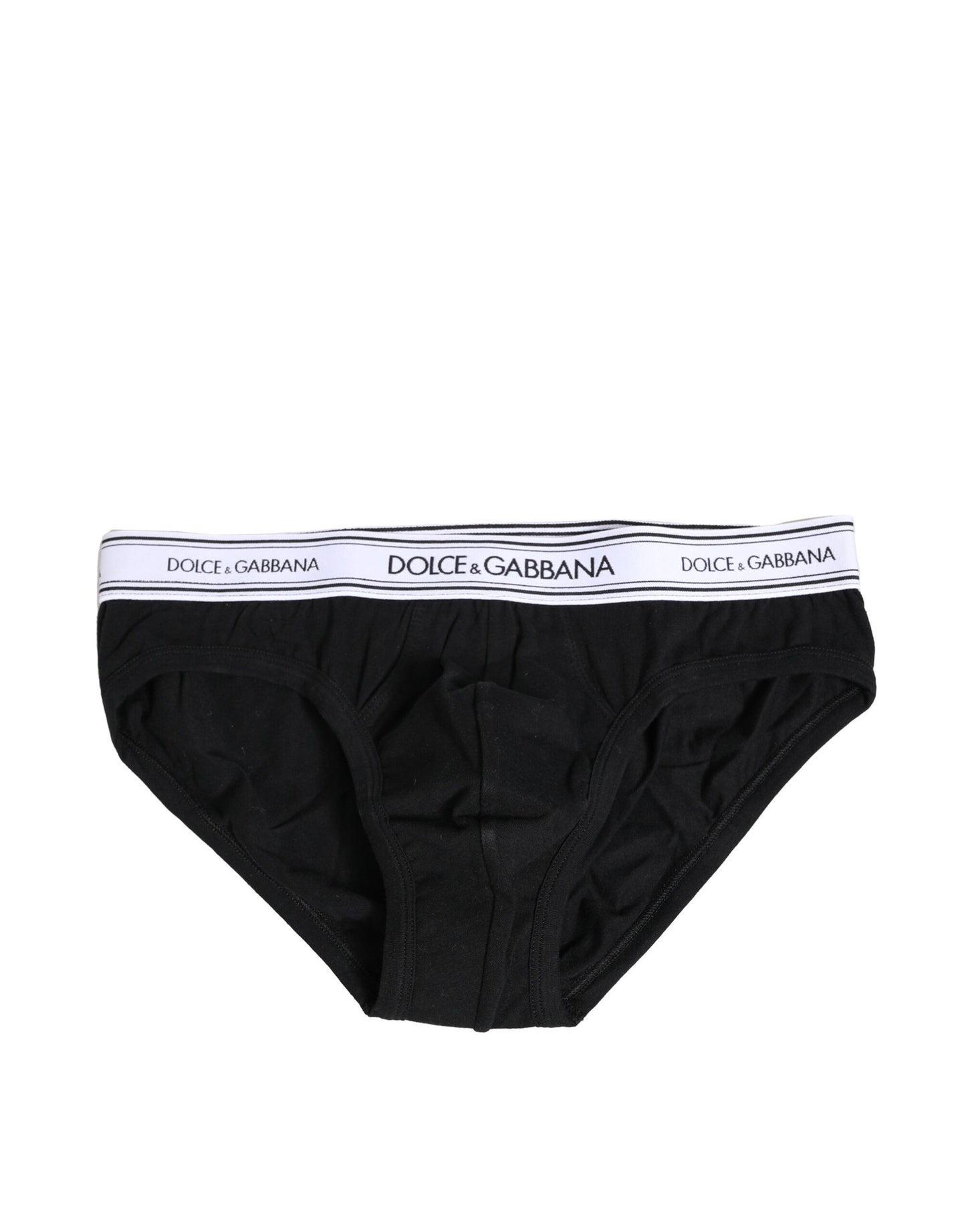 Dolce & Gabbana Black Cotton Stretch Regular Brief Underwear