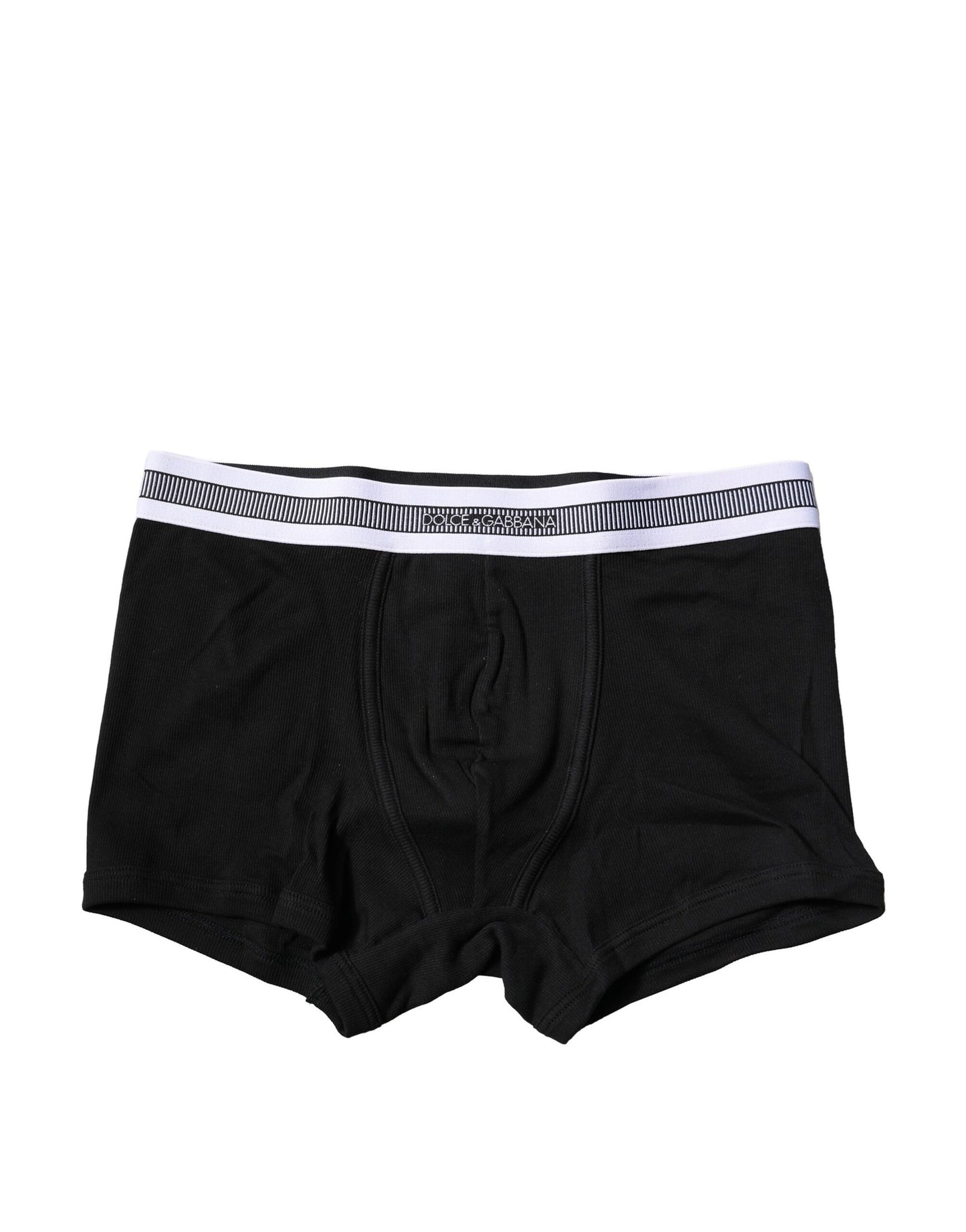 Dolce & Gabbana Black Cotton Stretch Regular Boxer Underwear
