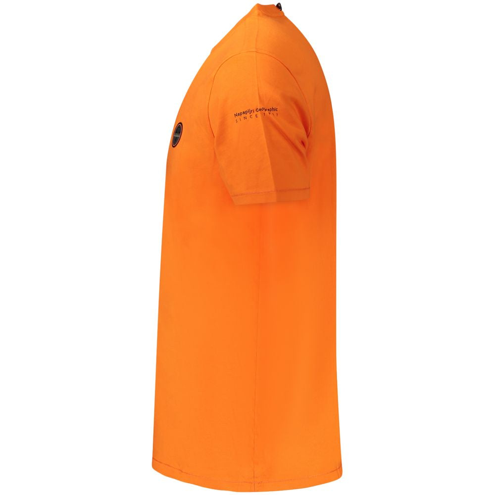 Napapijri Orange Cotton Men T-Shirt