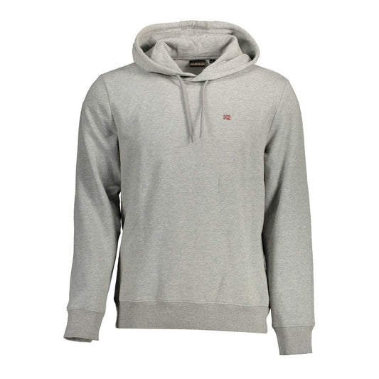 Napapijri Gray Cotton Men's Hoodie