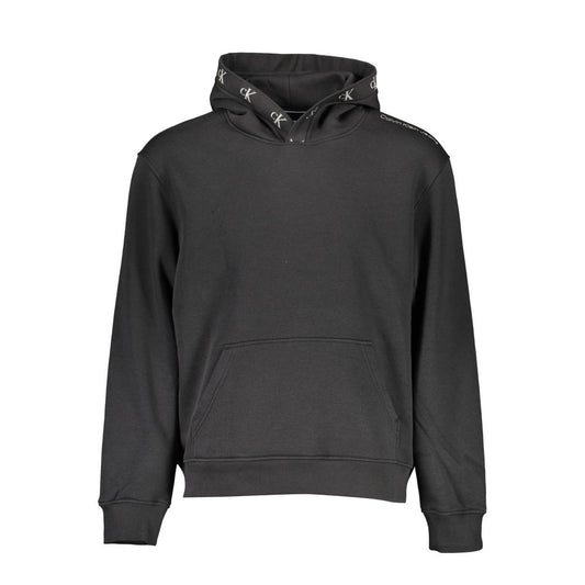 Calvin Klein Black Cotton Men's Sweatshirt with Hood