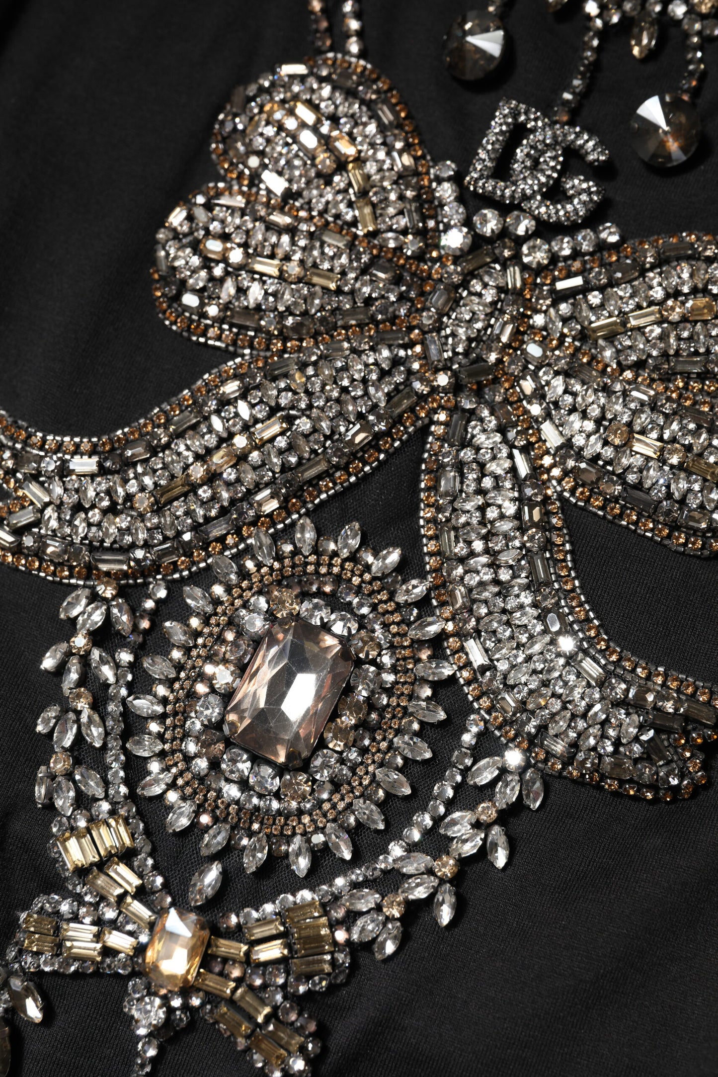 Débardeur Dolce &amp; Gabbana en coton noir orné de strass