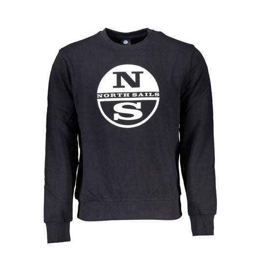 North Sails Black Cotton Men's Sweatshirt