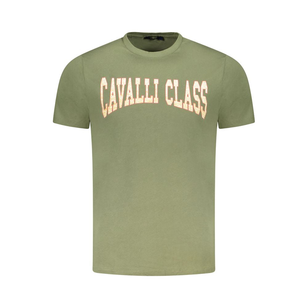 Cavalli Class Verde Cotton Men T-Shirt