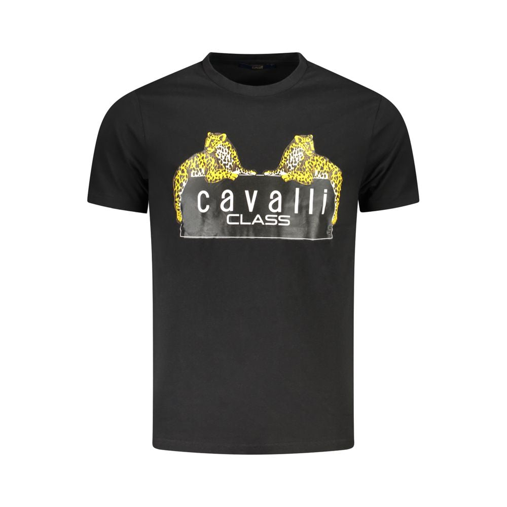 Cavalli Class Black Cotton Men's T-Shirt