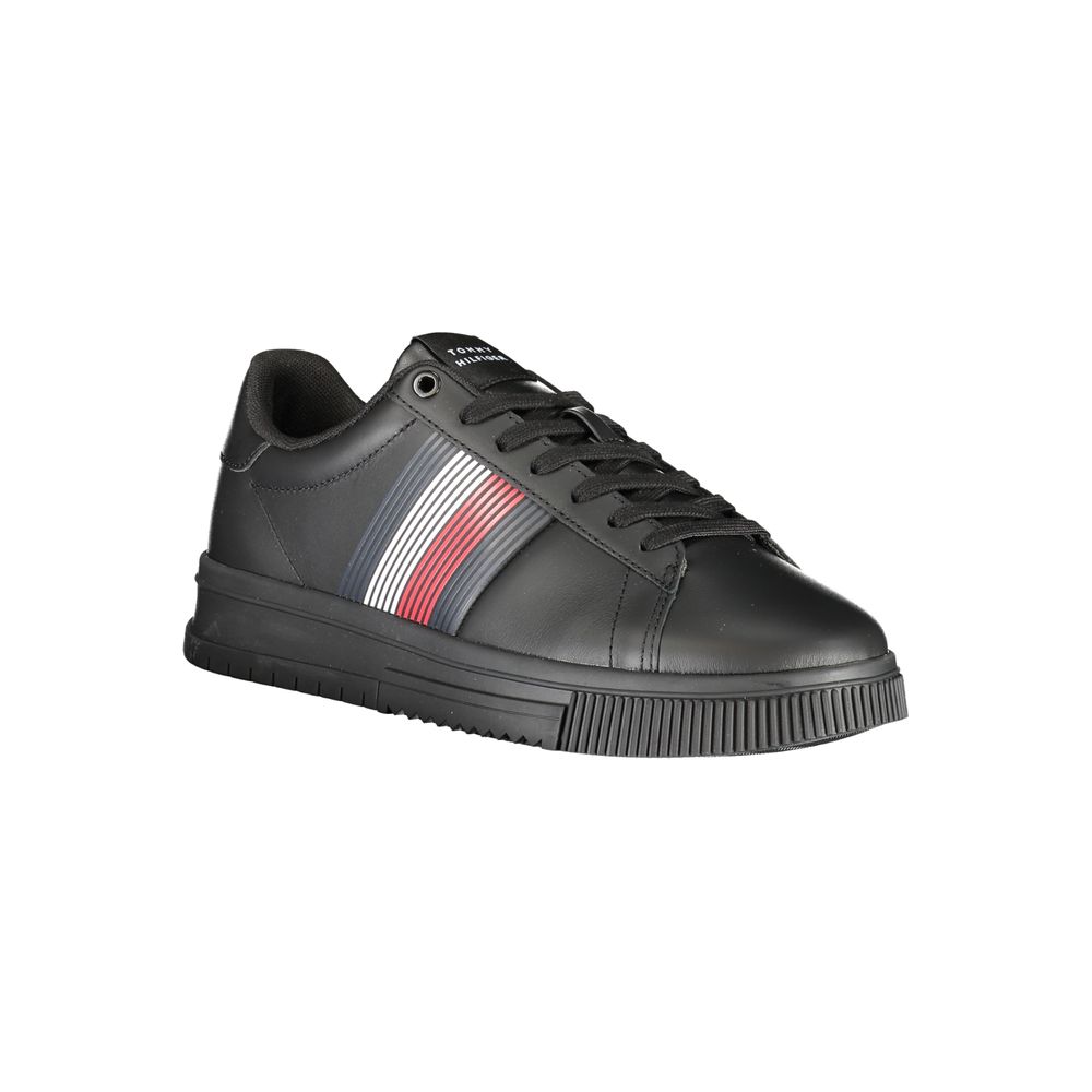 Tommy Hilfiger Black Polyurethane Men Sneaker