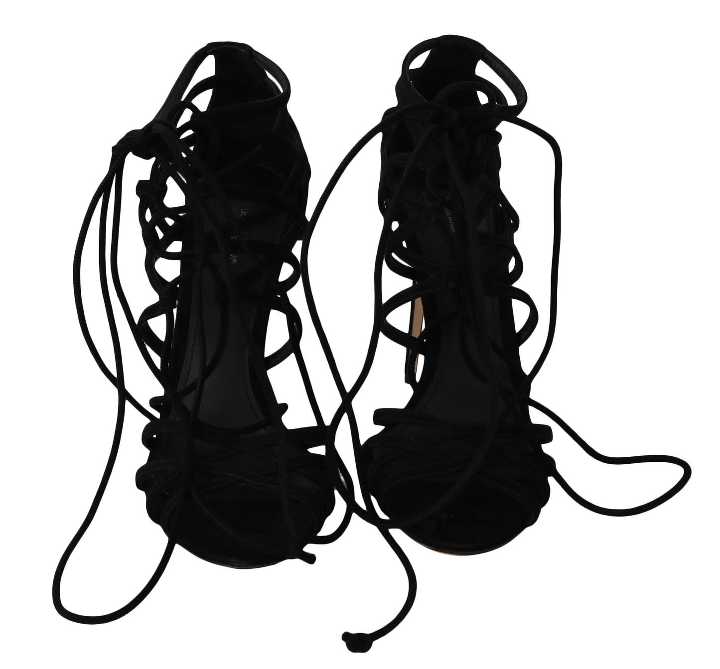 Sandales à talons aiguilles Dolce &amp; Gabbana en daim noir