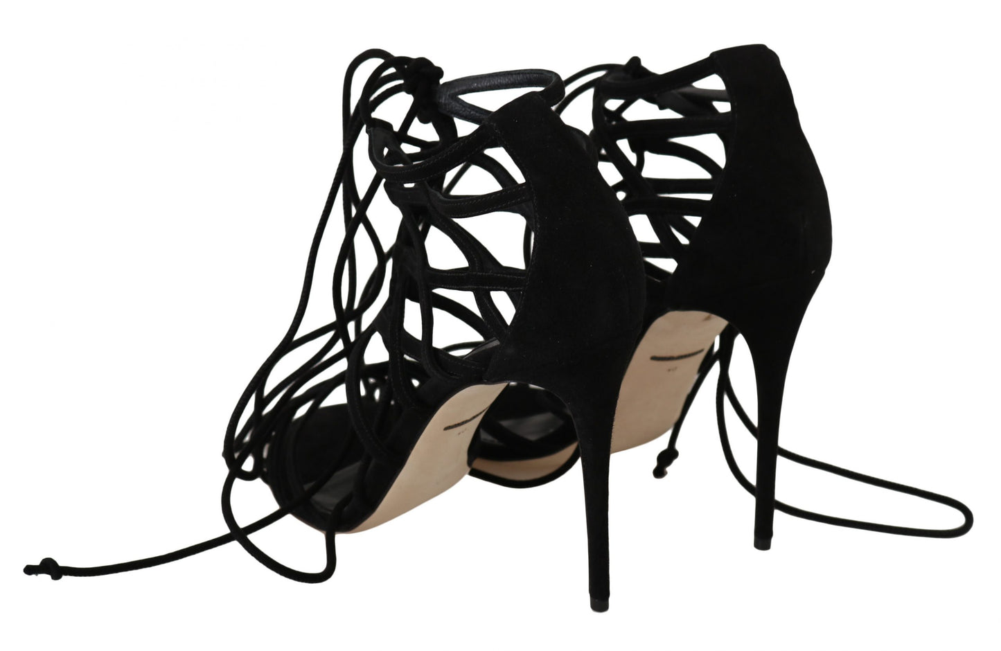 Sandales à talons aiguilles Dolce &amp; Gabbana en daim noir