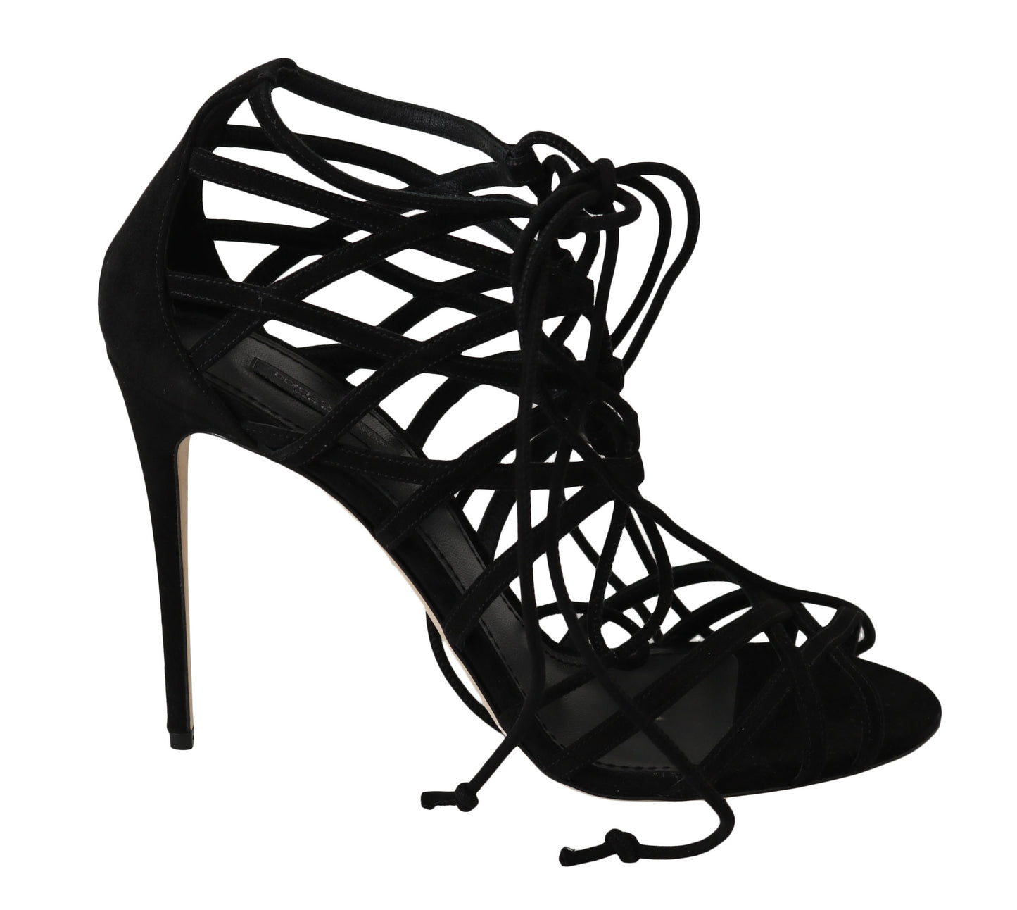 Sandales à talons aiguilles Dolce &amp; Gabbana en daim noir