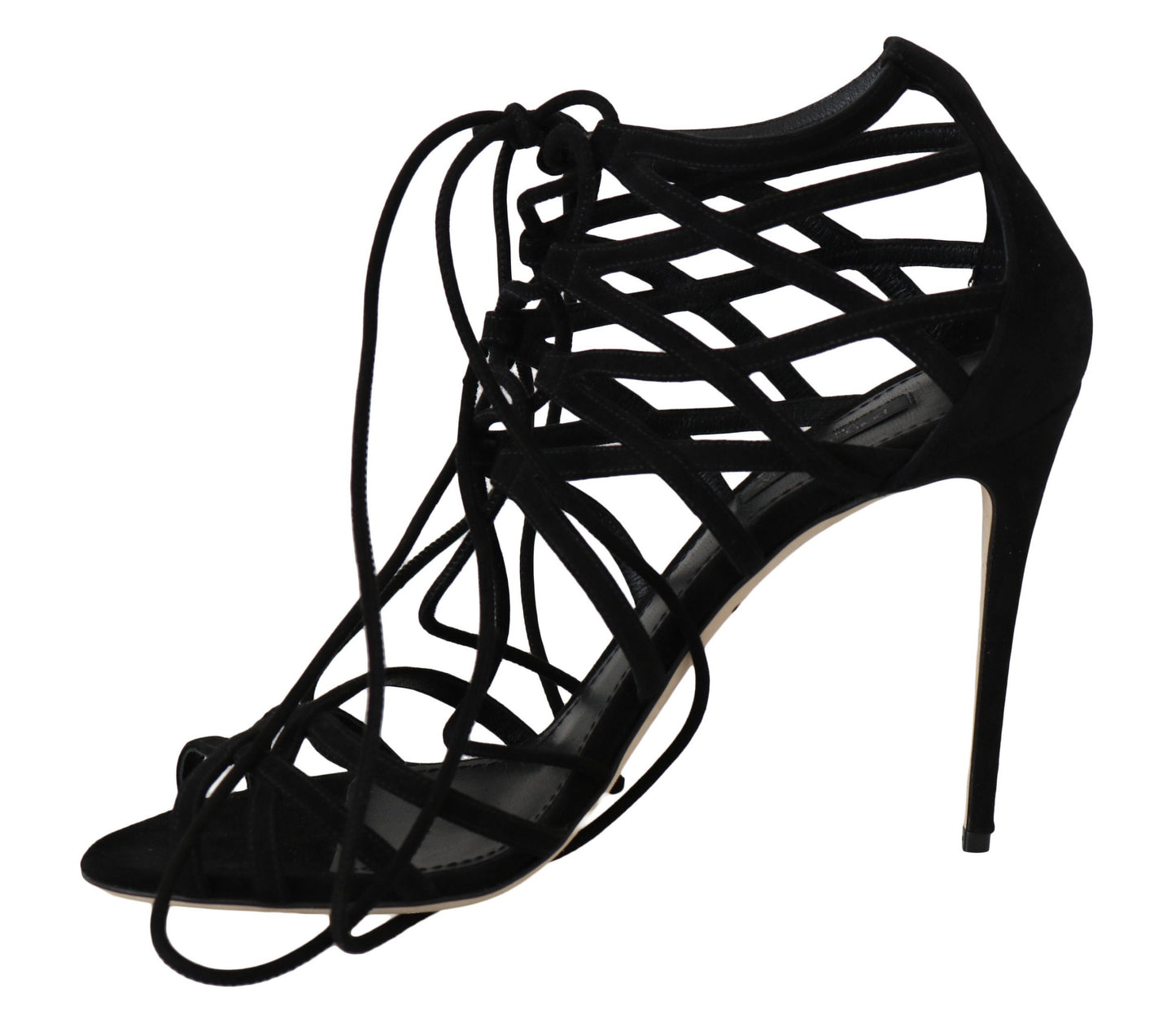 Sandales à talons aiguilles Dolce &amp; Gabbana en daim noir