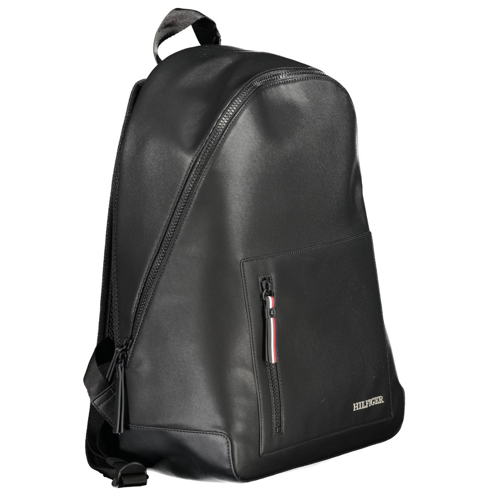 Tommy Hilfiger Black Polyurethane Men's Backpack