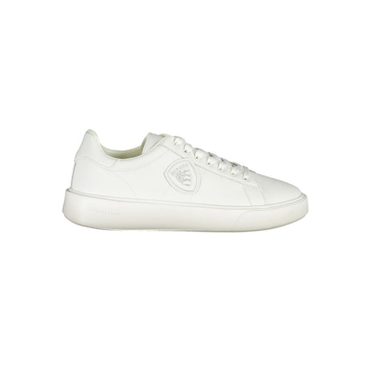 Blauer White Polyurethane Men Sneaker