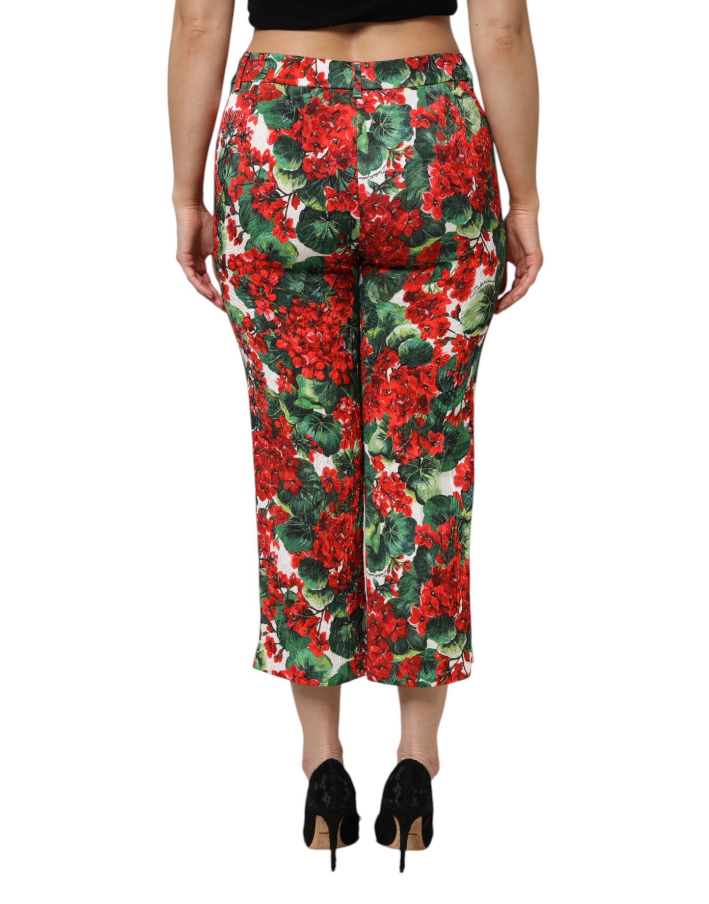Pantalon court à imprimé floral multicolore Dolce &amp; Gabbana