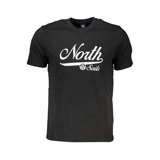 North Sails Black Cotton Men T-Shirt